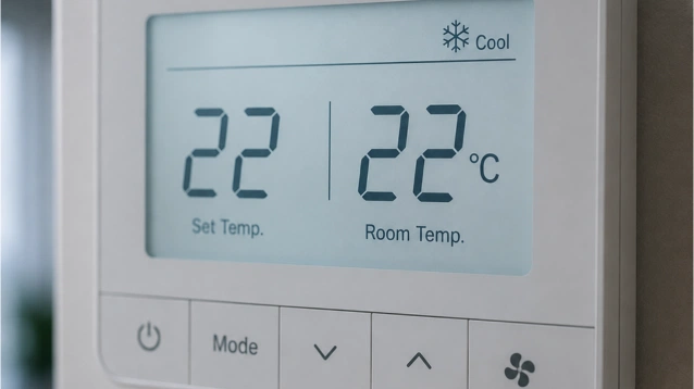 The room reaches the temperature you set